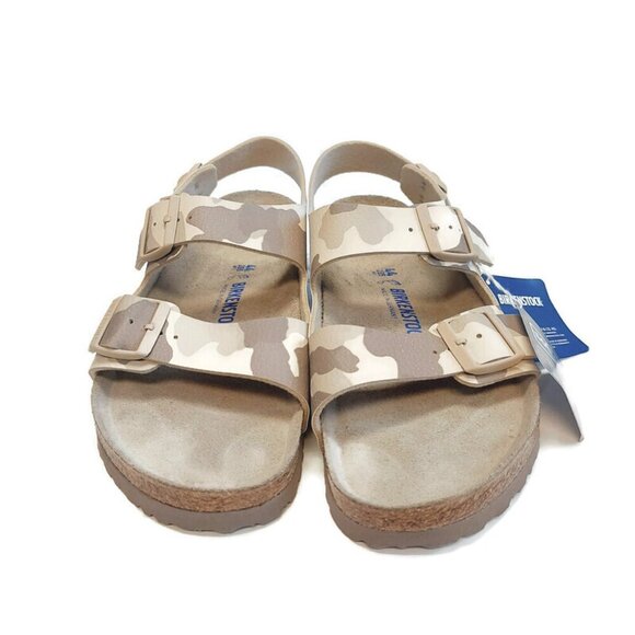 Birkenstock Milano Birko Flor Sandals Mens Size 11 EU 44 Desert Soil Gray Taupe - Picture 8 of 9